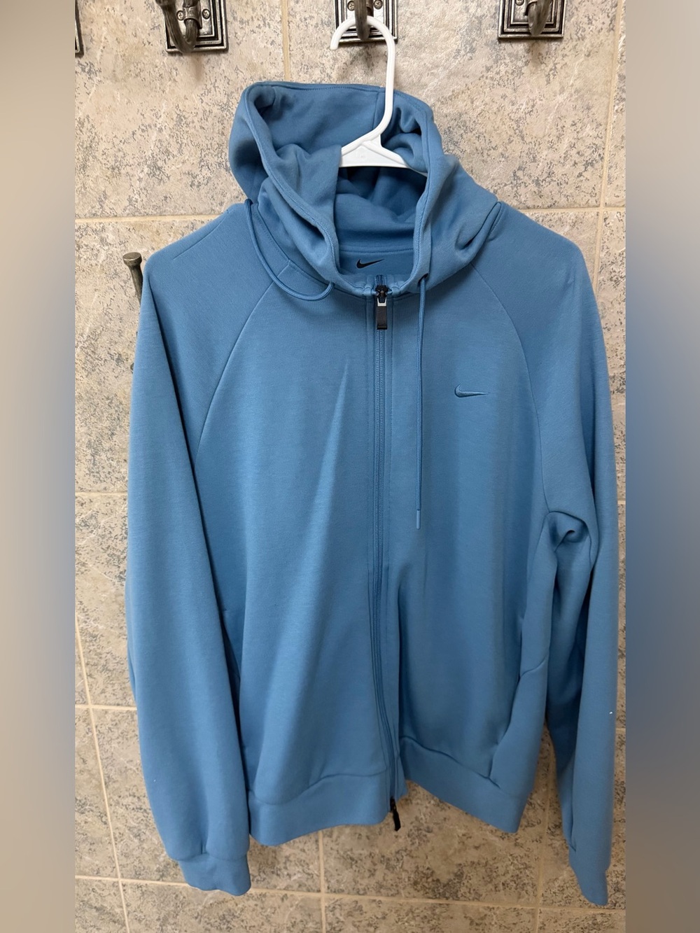 Nike Light Blue Full-Zip Hooded Performance Jacket